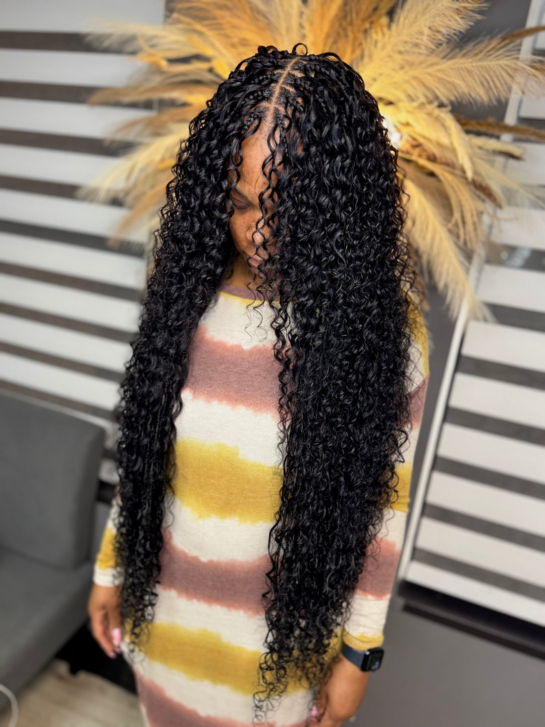Unprocessed Virgin Deep Wave Bulk hair ( Natural Black)