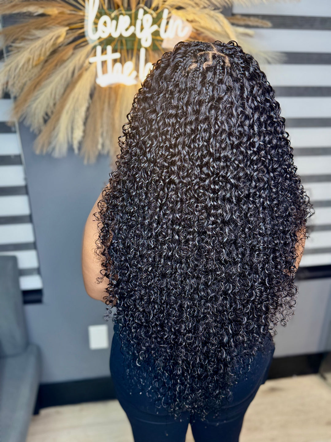 Unprocessed Virgin Human bulk Italian Curls hair ( Natural Black)