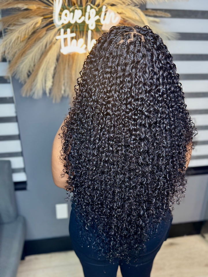 Unprocessed Virgin Human bulk Italian Curls hair ( Natural Black)