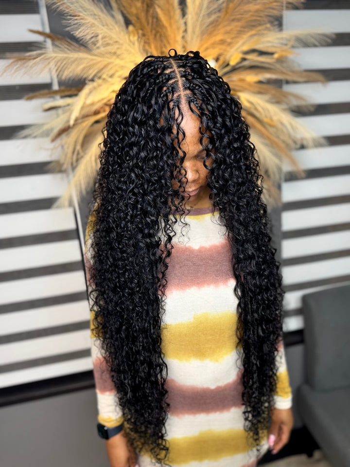 Unprocessed Virgin Deep Wave Bulk hair ( Natural Black)
