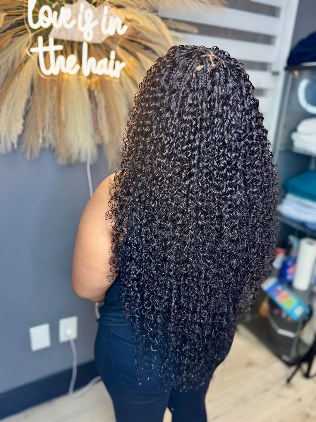 Unprocessed Virgin Human bulk Italian Curls hair ( Natural Black)