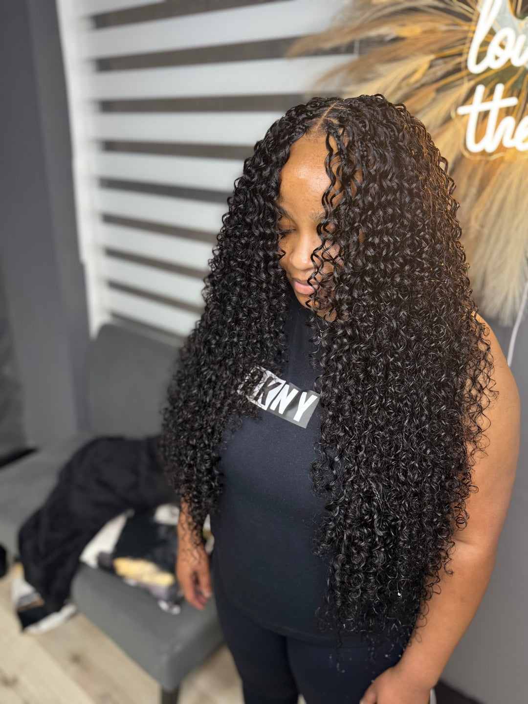 Unprocessed Virgin Human bulk Italian Curls hair ( Natural Black)