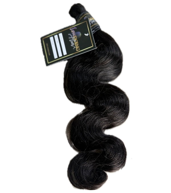 Unprocessed Virgin Human Bulk Body Wave Hair (Natural Black)