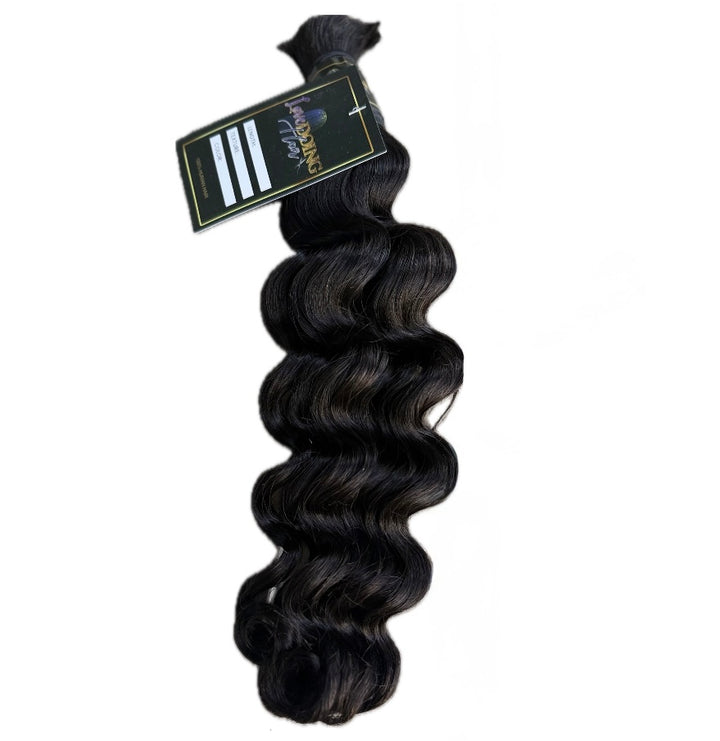 Unprocessed Virgin Human Bulk Loose Deep hair ( Natural Black)