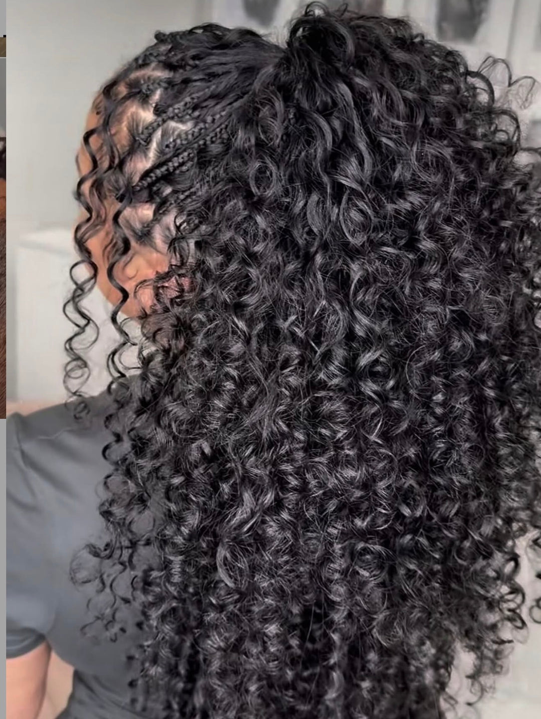 Unprocessed Virgin Human bulk Italian Curls hair ( Natural Black)